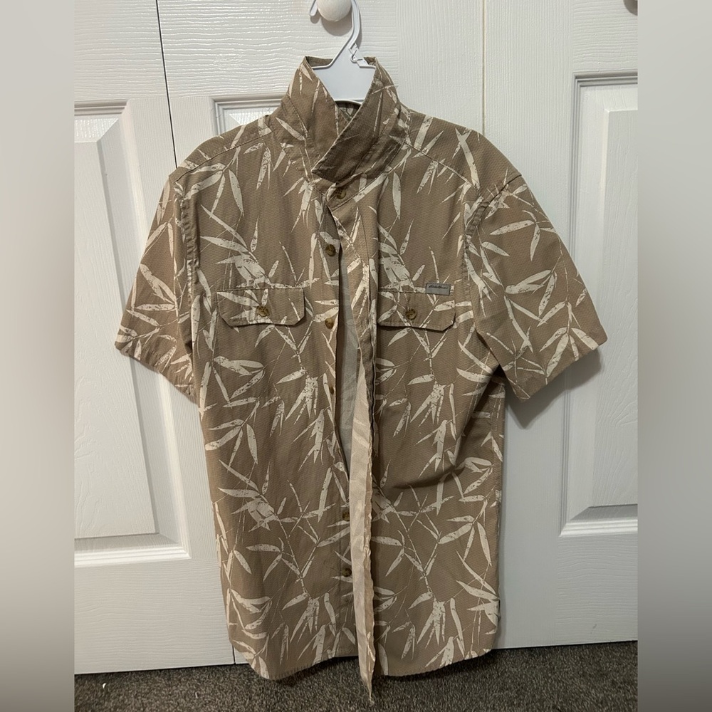 Camo button down shirt